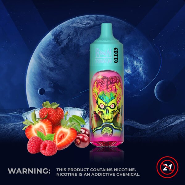 RandM Tornado 9000 Strawberry Raspberry Cherry Ice